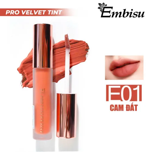 Son Môi Kem Nhung Lì Hàn Quốc Embisu Pro Vel Tint