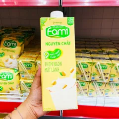 Bảng giá sỉ sữa Đậu Nành FAMI Nguyên Chất Hộp Lớn 1 Lít