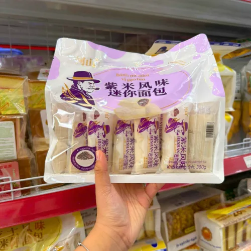 Bánh Mì Sữa Chua Gạo Tím HESHAN - Bánh Sữa Chua Ông Già Mini 360g (Bịch 20 Gói) phù hợp để tham khảo khi chọn HESHAN