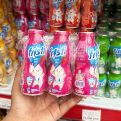 Sữa Chua Uống FRISTI Hương Dâu Lốc 6 Chai (80ml/Chai) - Màu Hồng