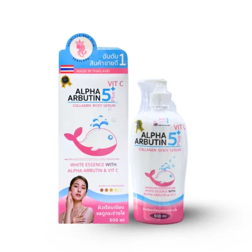 Hình ảnh Sữa Dưỡng Thể Alpha Arbutin 5Plus+ Vit C Collagen Body Serum Princess Bkk Skin ThaiLand 500ml Có Tem trong bộ sưu tập alpha arbutin