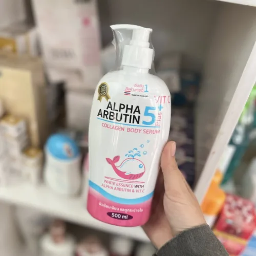 Kem Dưỡng Thể Alpha Arbutin 5Plus+ Vit C Collagen Body Serum Princess Bkk Skin ThaiLand 500ml Có Tem