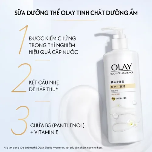 Sữa Dưỡng Thể Olay Body Cellscience B5 + - Sữa Dưỡng Thể Olay Tinh Chất Dưỡng Ẩm 260g - Màu Vàng
