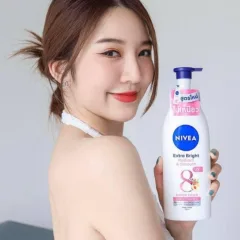 Phân phối sữa Dưỡng Thể Nivea Dưỡng Da Sáng Mịn 350ml Màu Hồng - Ban Ngày
