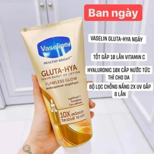 Sữa dưỡng thể Vaseline Healthy Bright Gluta Hya Flawless Glow 330ml