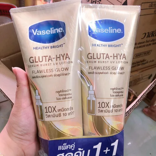 Sữa dưỡng thể Vaseline Healthy Bright Gluta Hya Flawless Glow 330ml