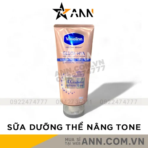 Sữa dưỡng thể Vaseline Gluta-Hya 4X Niacinamide Tone Up 300ml