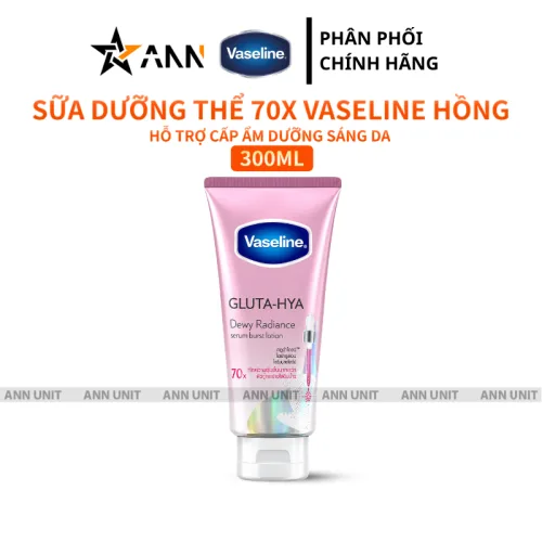 Sỉ sữa Dưỡng Thể Vaseline 70X Màu Hồng 300ml (Hàng nhập khẩu có tem phụ) - Phiên Bản Mới