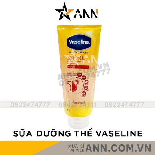 Serum dưỡng thể Vaseline Healthy Bright Daily Protection SPF 50+ 300ml
