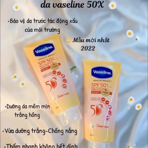 Serum dưỡng thể Vaseline Healthy Bright Daily Protection SPF 50+ 300ml