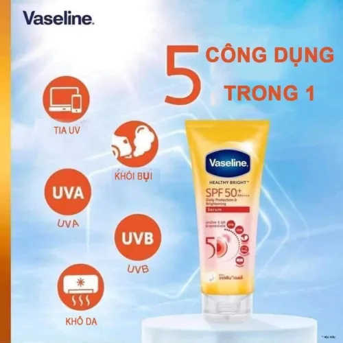Serum dưỡng thể Vaseline Healthy Bright Daily Protection SPF 50+ 300ml