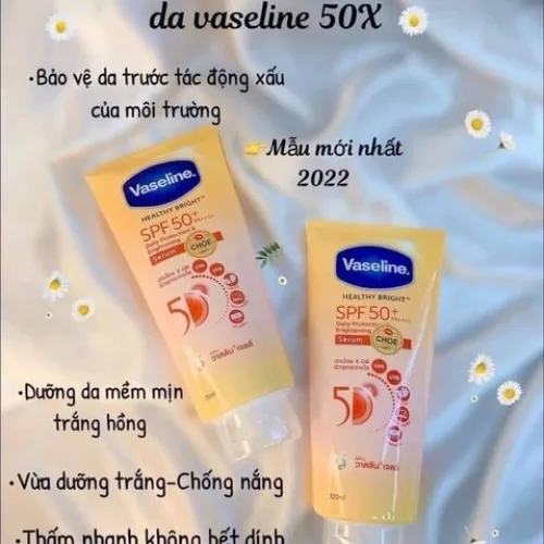 Serum dưỡng thể Vaseline Healthy Bright Daily Protection SPF 50+ 300ml