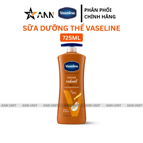 Sữa dưỡng thể Vaseline Cocoa Radiant Intensive Care màu nâu, 725ml