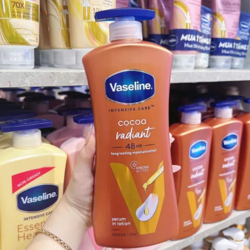 Sữa dưỡng thể Vaseline Cocoa Radiant Intensive Care màu nâu, 725ml