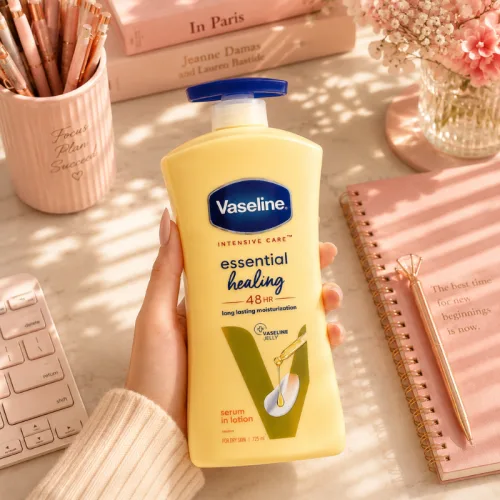 Đánh giá sữa Dưỡng Thể Vaseline Intensive Care Essential Healing Màu Vàng 725ml Phiên Bản Mới - Hàng Xách Tay
