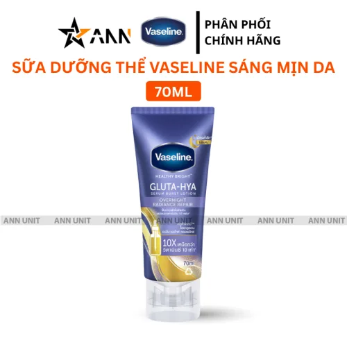 Sữa Dưỡng Thể Vaseline Sáng Mịn Da Tuýp Màu Xanh 70ml