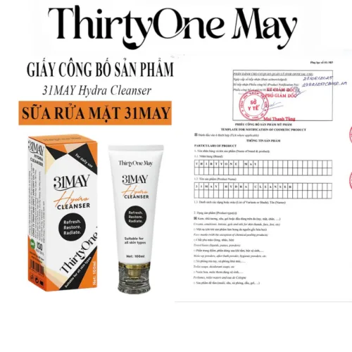Sữa Rửa Mặt 31may Hydra Cleanser 100ml - Sữa Rửa Mặt Thirty One May