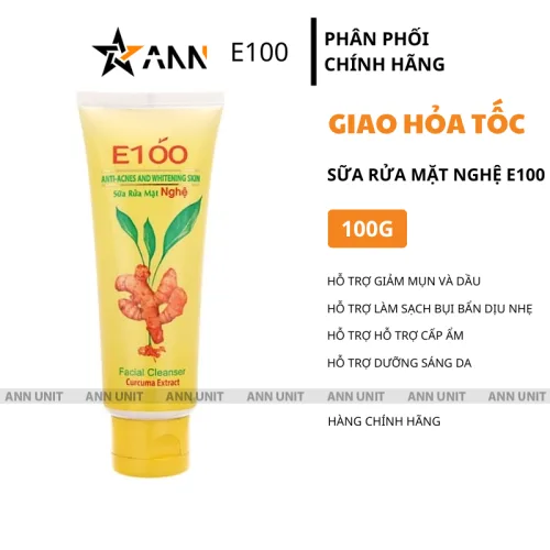 Facial cleanser curcuma extract: đọc nhãn E100 thế nào