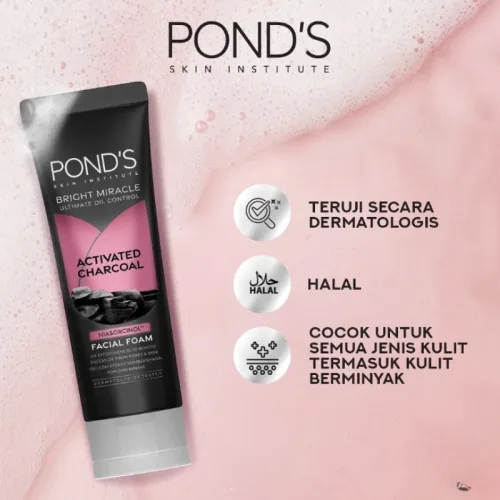 Sữa Rửa Mặt Pond's Skin Institute Activated Charcoal Màu Đen 100g