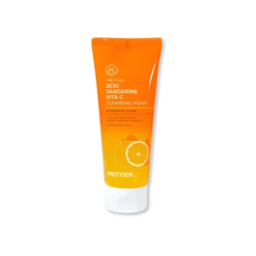 Hình ảnh Sữa Rửa Mặt Prettyskin The Pure Jeju Tangerine Vita C Cleansing Foam 150ml trong bộ sưu tập prettyskin