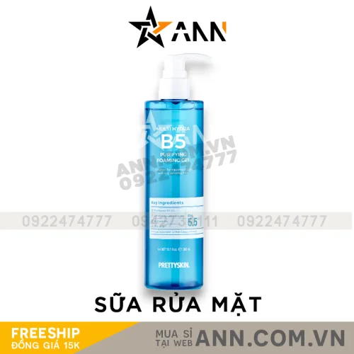 Phân phối sữa Rửa Mặt Prettyskin Multi Hydra B5 Cấp Ẩm Sạch Sâu 300ml
