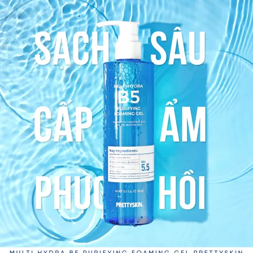 Phân phối sữa Rửa Mặt Prettyskin Multi Hydra B5 Cấp Ẩm Sạch Sâu 300ml