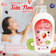 Sữa Tắm Dưỡng Thể Sữa Non Vitamin Trái Cây Hỗ Trợ Cấp Ẩm Dưỡng Sáng Da 1 Lít