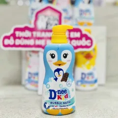 Sữa Tắm Gội Toàn Thân Cho Bé Dnee Kid Thái Lan Hình Chim Cánh Cụt  Màu Xanh Dương 400ml