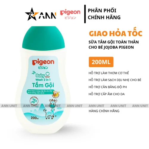 Pigeon sữa tắm gội toàn thân 2in1 cho bé hương jojoba 200ml