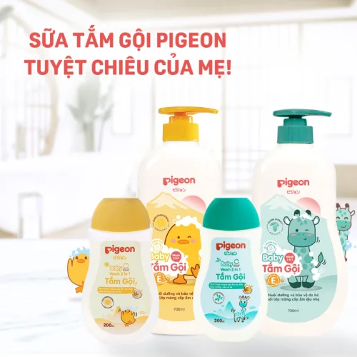 Pigeon sữa tắm gội toàn thân 2in1 cho bé hương jojoba 200ml