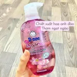 Sữa Tắm Gội Toàn Thân Cho Bé Sơ Sinh Dnee Organic Màu Hồng 380ml