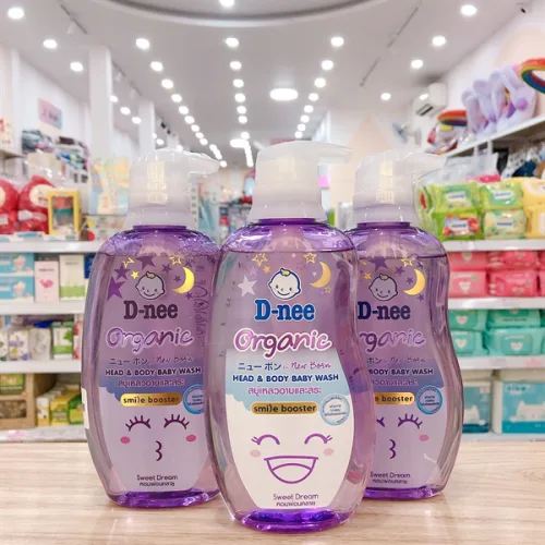 Sỉ sữa Tắm Gội Toàn Thân Cho Bé Sơ Sinh Dnee Organic Màu Tím 380ml