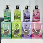 Sữa tắm Kina Labo Lavender hương oải hương 900 ml kèm một bông tắm