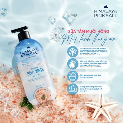 Sữa tắm Himalaya Pink Cool & Freeze muối hồng 500g