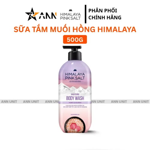Sữa Tắm Muối Hồng Himalaya Pink Salt Purify & Nourish Làm Sạch Dưỡng Ẩm 500g