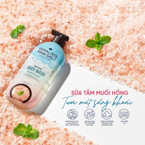 Sữa Tắm Muối Hồng Himalaya Pink Salt Refresh & Clarify Làm Sạch Dưỡng Ẩm 500g