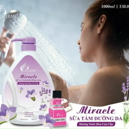 Sữa tắm nước hoa Charme Miracle hương Lavender, chai 1000ml