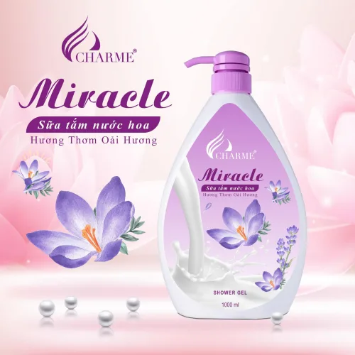 Sữa tắm nước hoa Charme Miracle hương Lavender, chai 1000ml