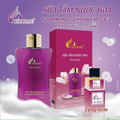Sữa tắm nước hoa Charme So Sexy Foaming Shower Gel, 250ml