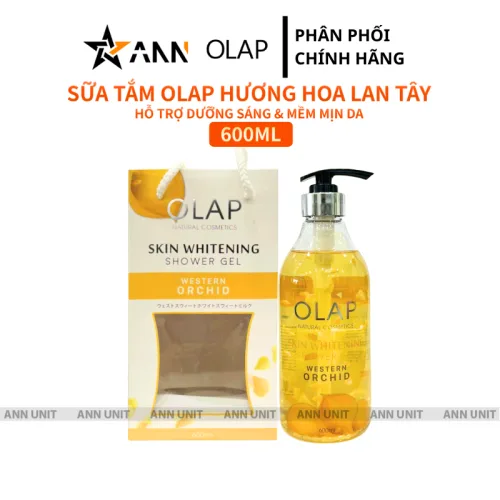 Gel Tắm Olap Hoa Lan Tây Vàng Cánh Vàng Chai 600ml