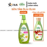 Sữa tắm Ôliv Ôliu dưỡng ẩm 3X màu hồng 650ml, kèm dầu gội Ôliu
