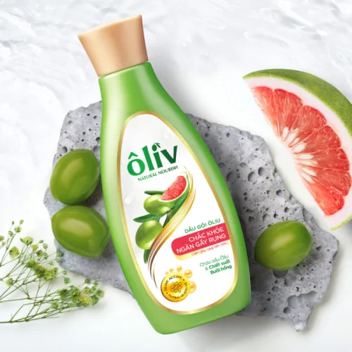 Sữa tắm Ôliv Ôliu dưỡng ẩm 3X màu hồng 650ml, kèm dầu gội Ôliu