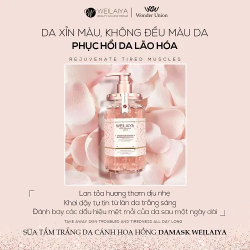 Sữa tắm Weilaiya Grand Rose Extracts hoa hồng Damask 450ml