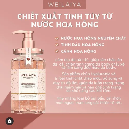 Sữa tắm Weilaiya Grand Rose Extracts hoa hồng Damask 450ml