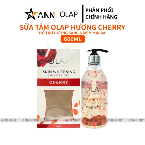 Phân phối sữa Tắm Trắng Da Olap Cherry Màu Đỏ 600ml
