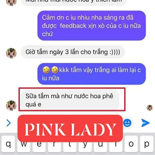 Sữa tắm xông trắng Pink Lady Shower