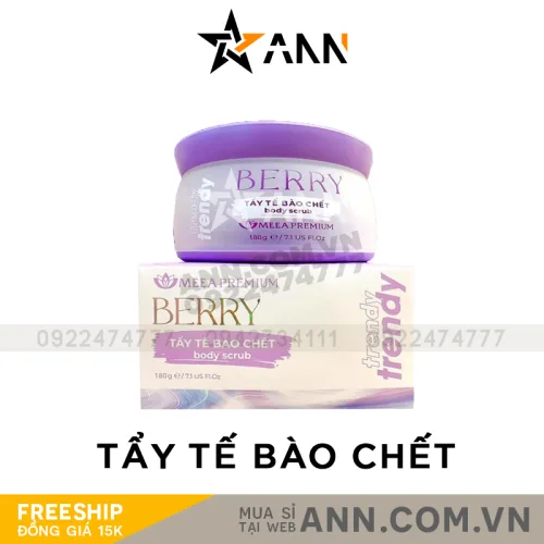 Tẩy tế bào chết cơ thể Berry Trendy Meea Premium Organic 180g