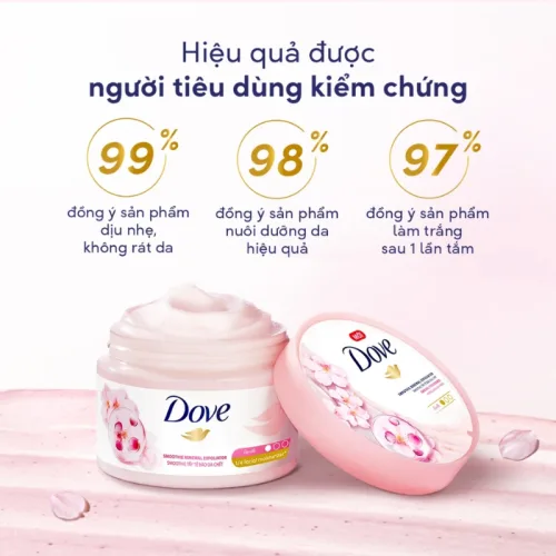 Tẩy tế bào chết body Dove Smoothie Renewal hương lựu đỏ 298g