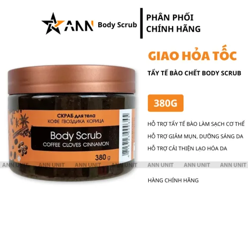 Body Scrub Cà Phê, Quế Hồi 380g Tẩy Tế Bào Chết Body