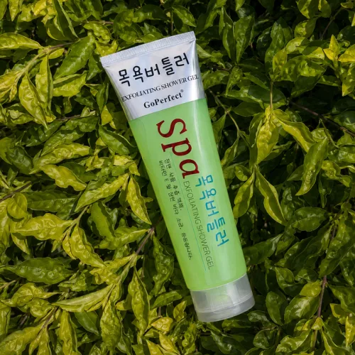 Tẩy Tế Bào Chết Body Spa Exfoliating Shower Gel GoPerfect Bản Trung Màu Xanh Lá 300ml